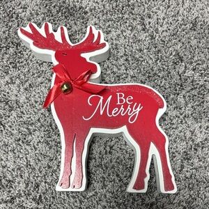 Festive Red Reindeer Decoration